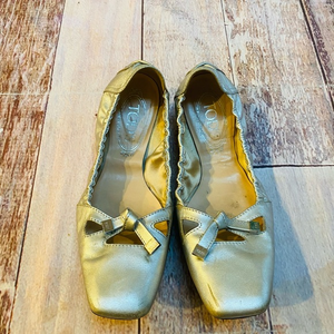 TODS Ballerina‎ Ballet Flats Driving Square Toe 7.5